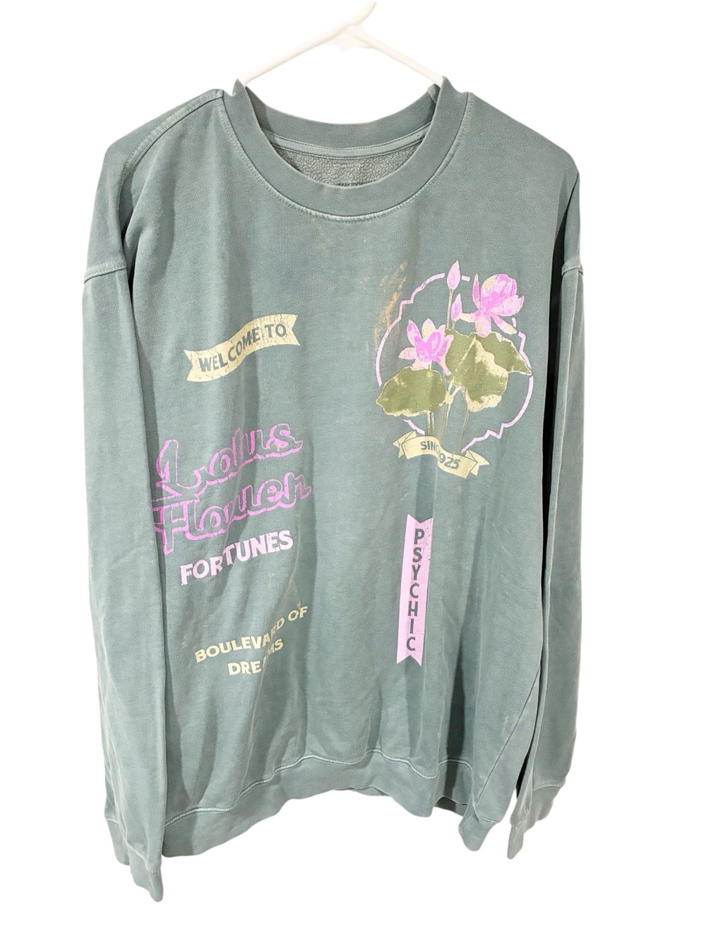 Urban Outfitters Green Plant Psychic Pullover Crewneck Sweatshirt Small Medium
